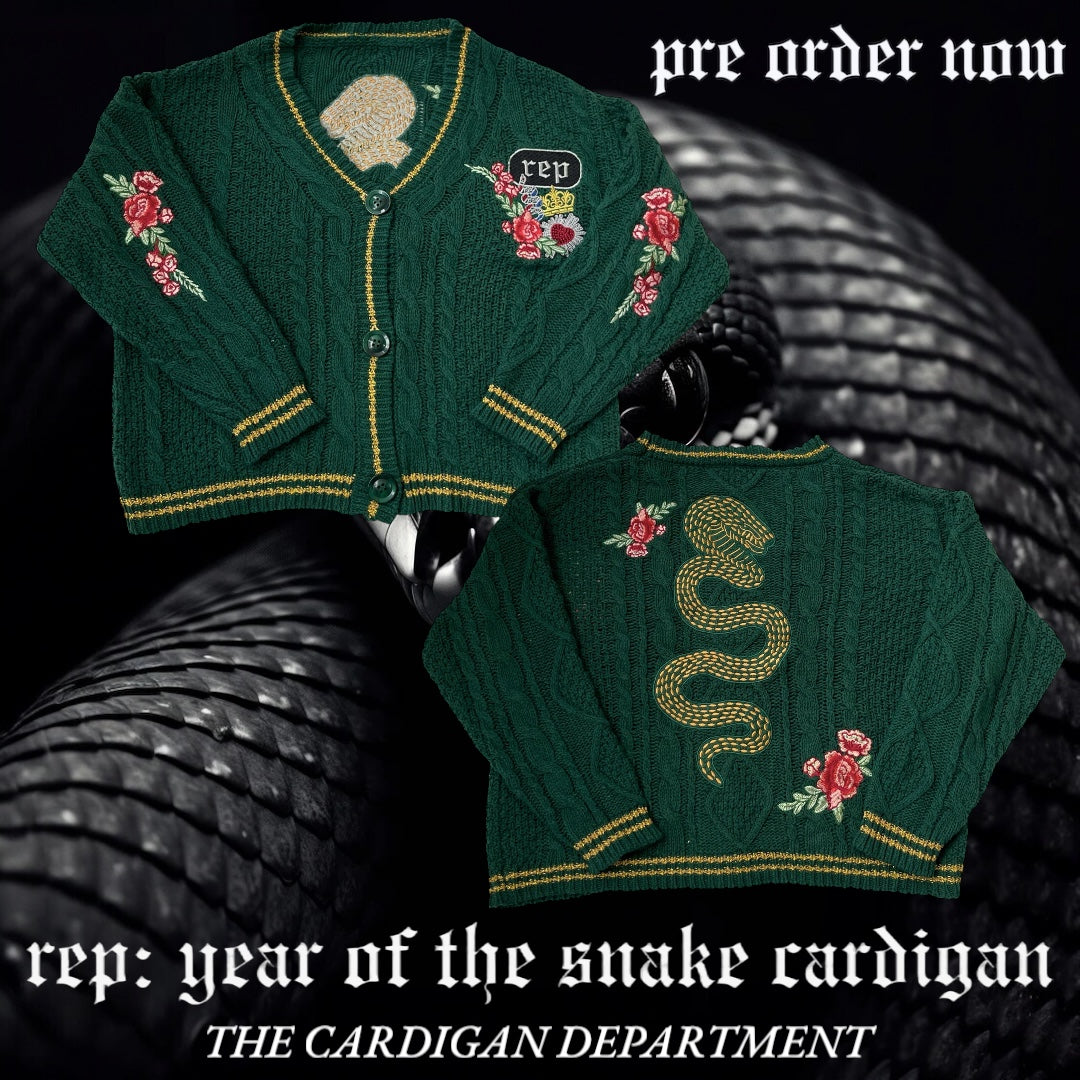 rep: year of the snake cardigan