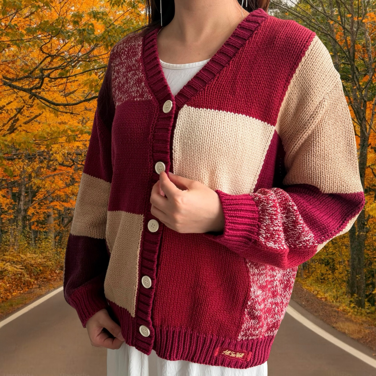 LIMITED EDITION: THE ERAS PATCHWORK CARDIGAN: RED