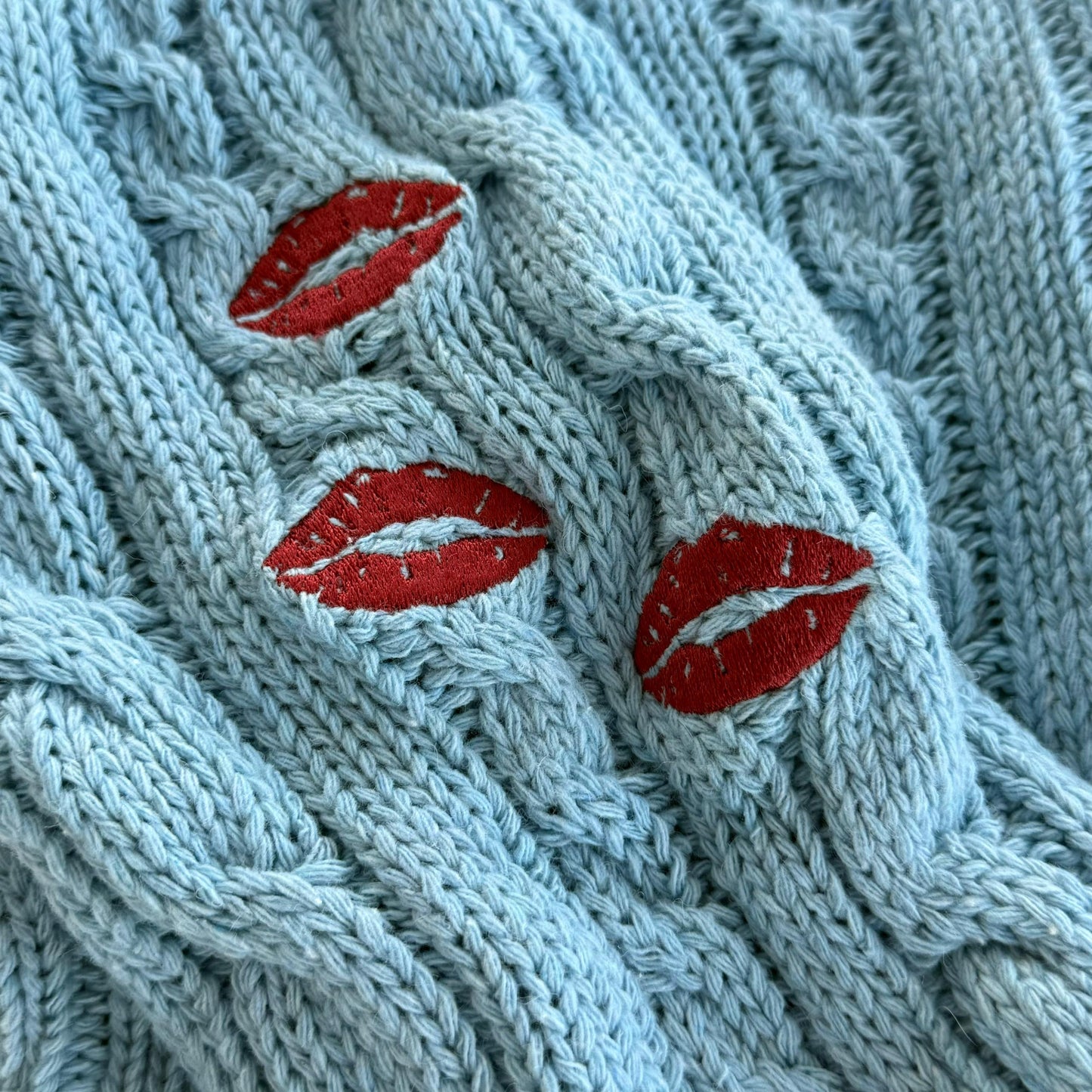 Sabrina: Blue Bow Cardigan (cropped version)