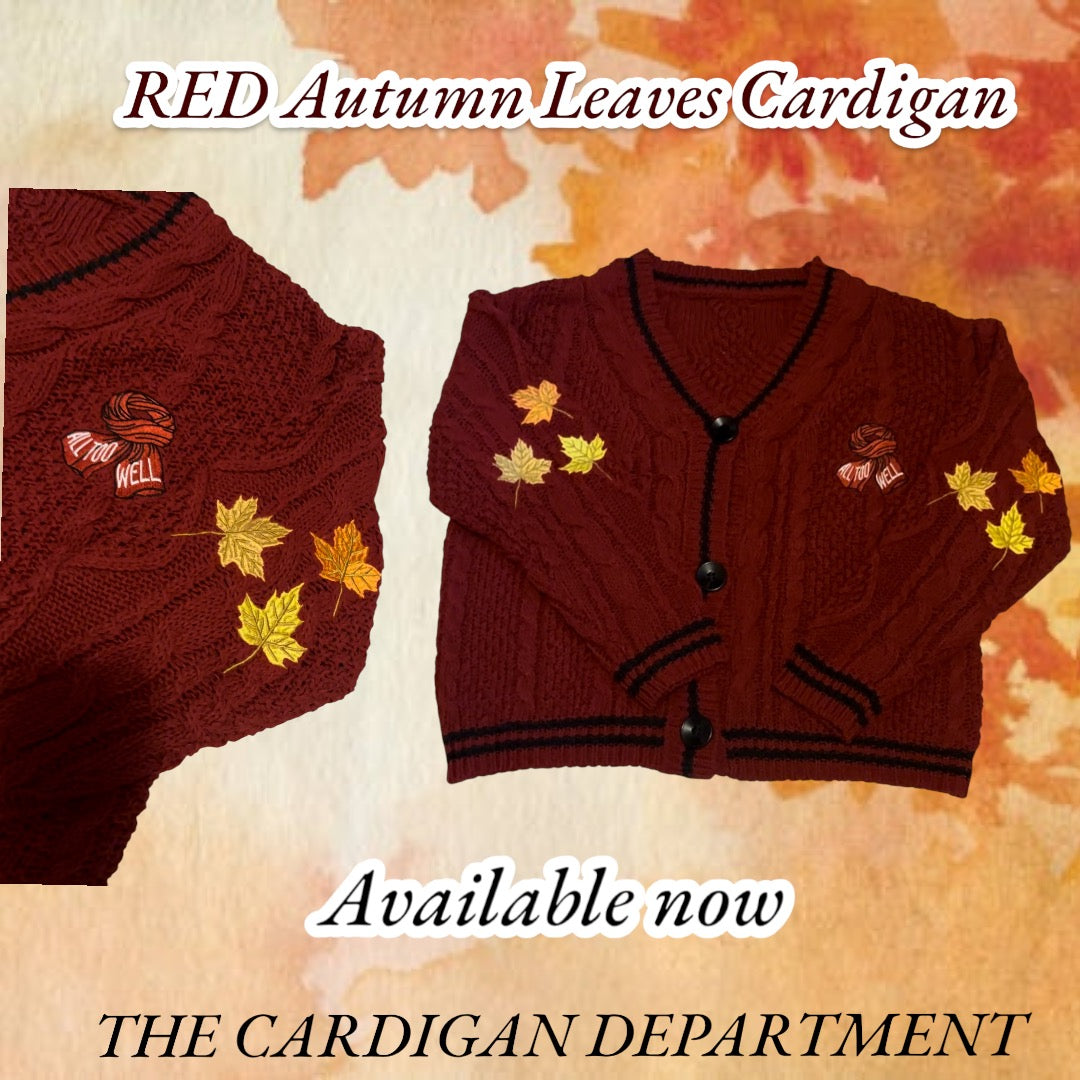 LIMITED EDITION: Autumn Leaves RED Cardigan