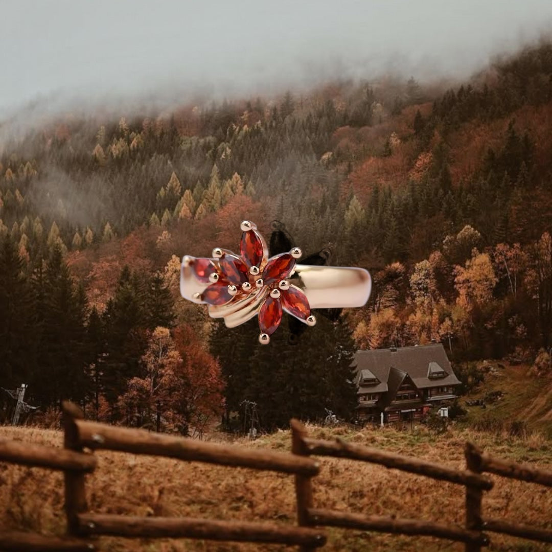 Ember Blossom Ring