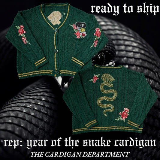 rep: year of the snake cardigan