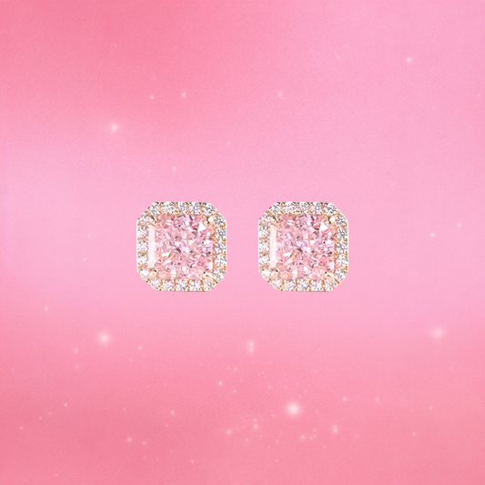 Pink Crystal Studs