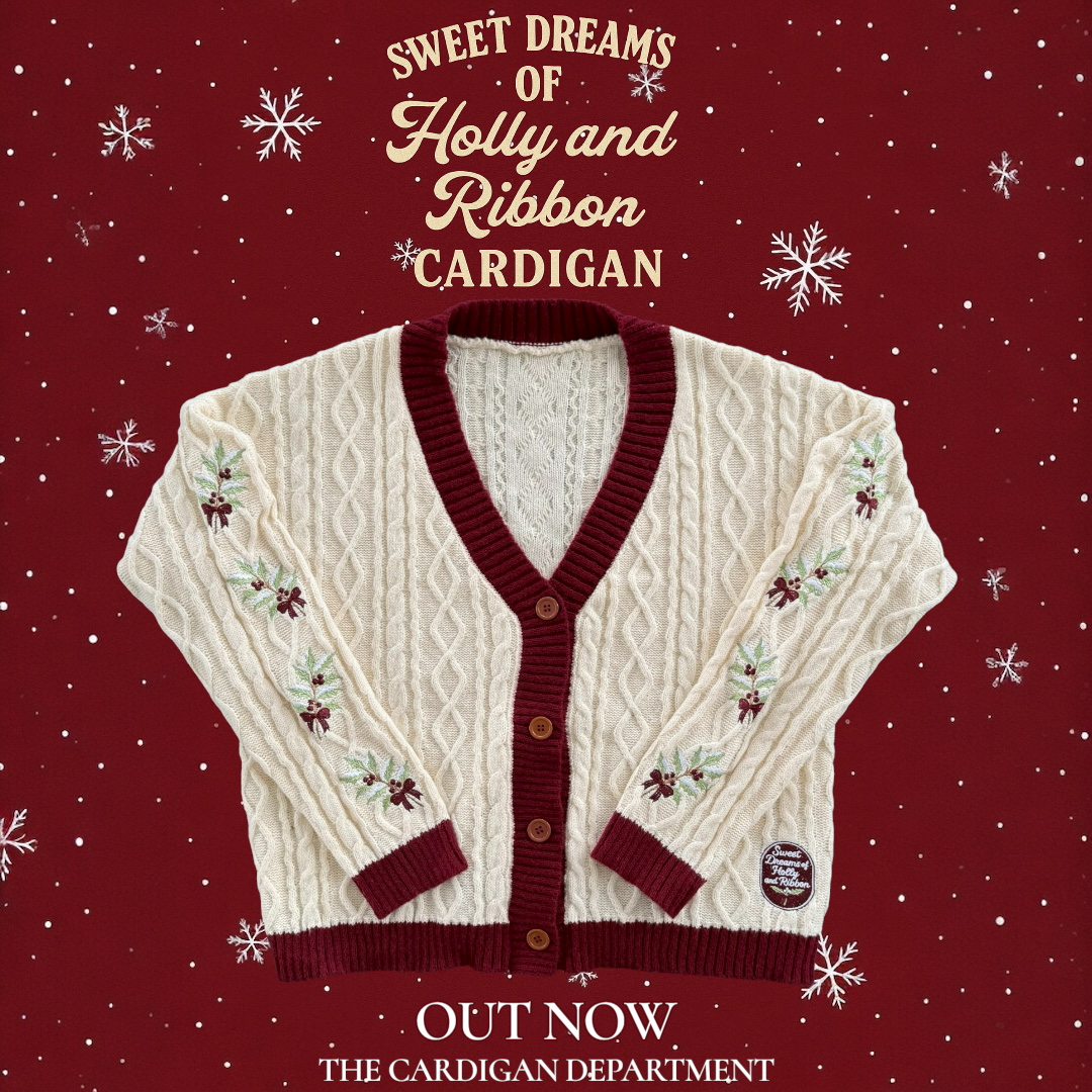 LIMITED EDITON: Sweet Dreams Of Holly & Ribbon Cardigan – The