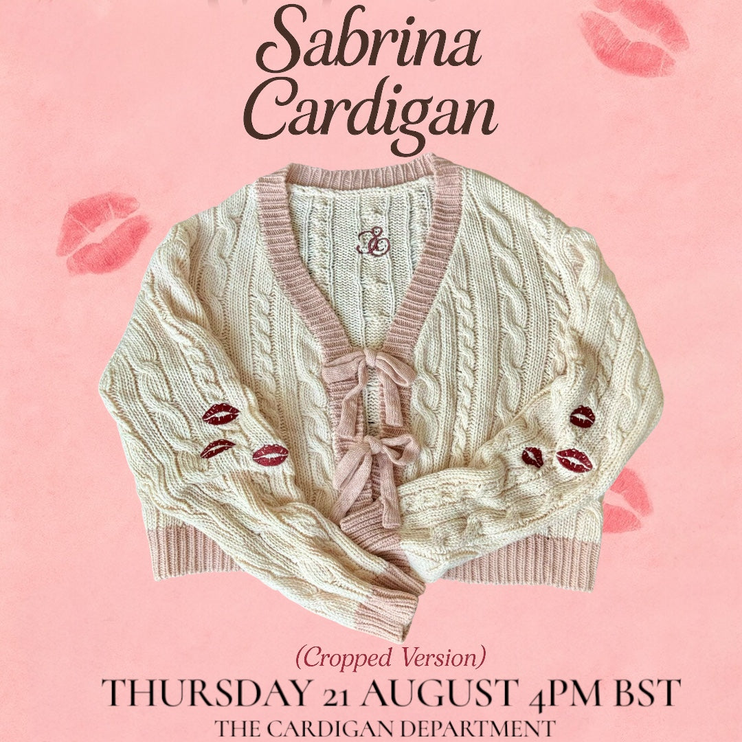 Sabrina: Pink Bow Cardigan (cropped version)