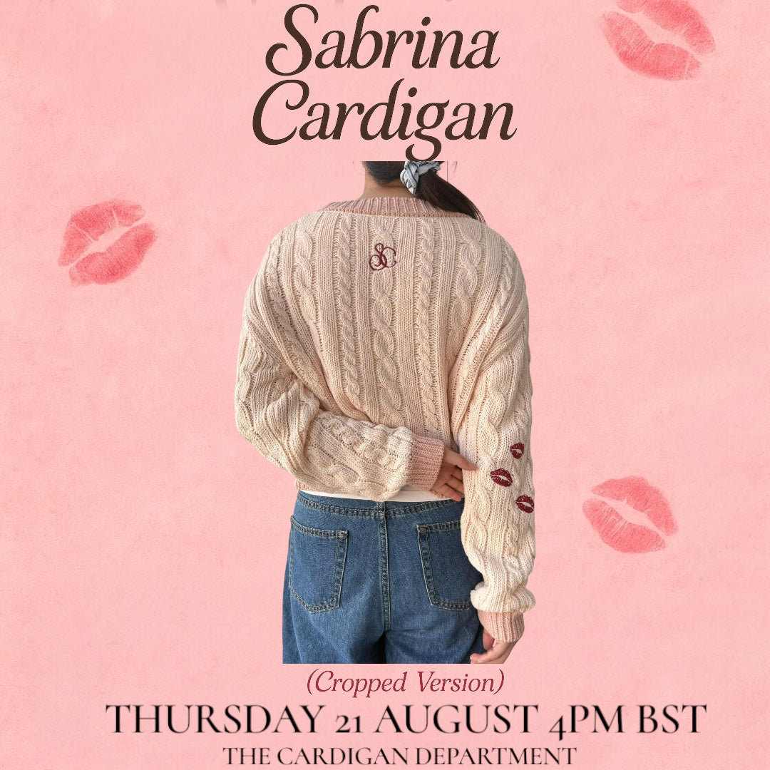 Sabrina: Pink Bow Cardigan (cropped version)
