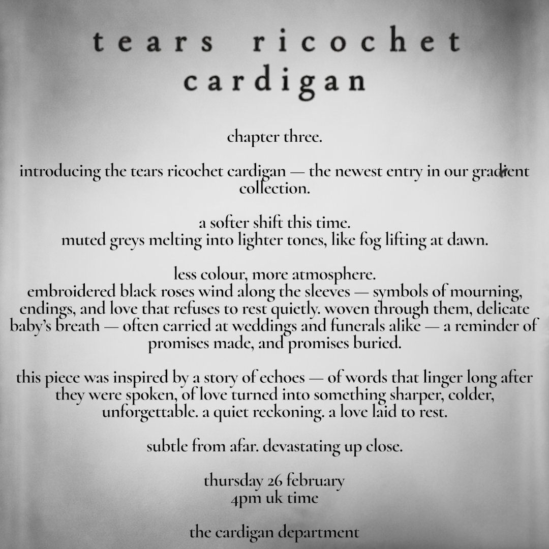 tears ricochet gradient cardigan