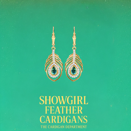 Peacock Feather Drop Earrings