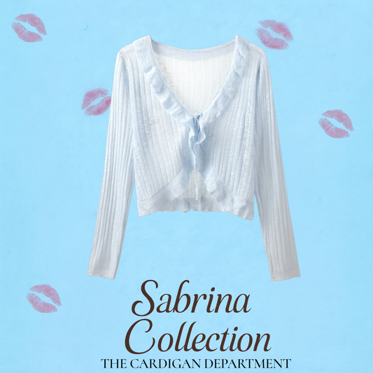 Satin Ruffle Tie Lightweight Cardigan/Top
