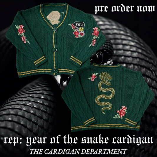 rep: year of the snake cardigan