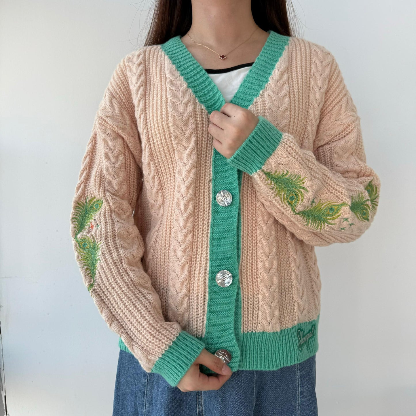 PRE ORDER: Teal Feather Showgirl Cardigan