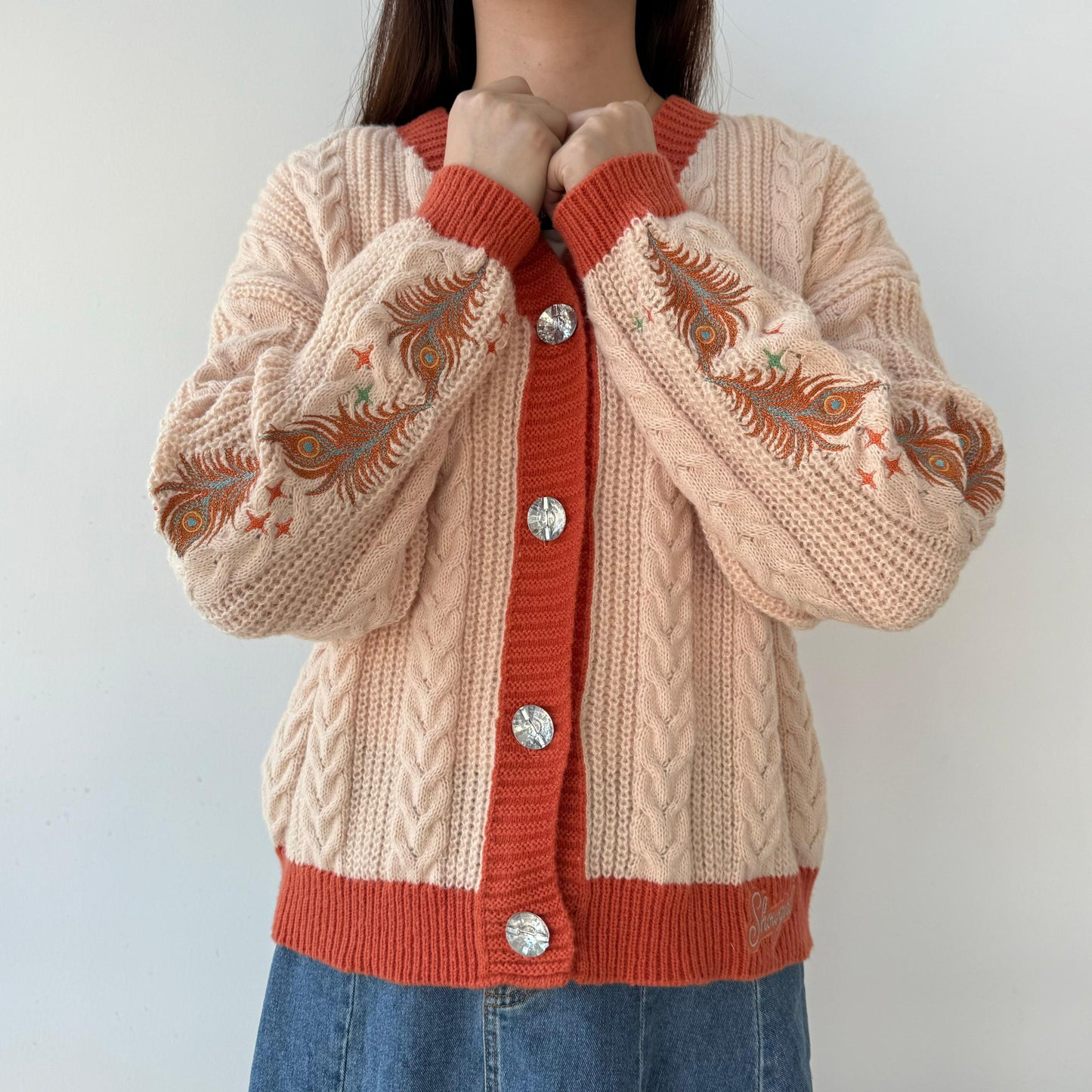 PRE ORDER: Orange Feather Showgirl Cardigan