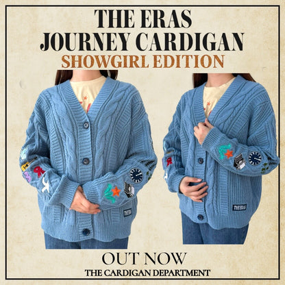 The Eras Journey Cardigan: SHOWGIRL EDITION