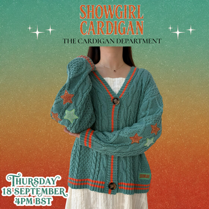 PRE ORDER: SHOWGIRL Star Cable Knit Cardigan ❤️‍🔥✨