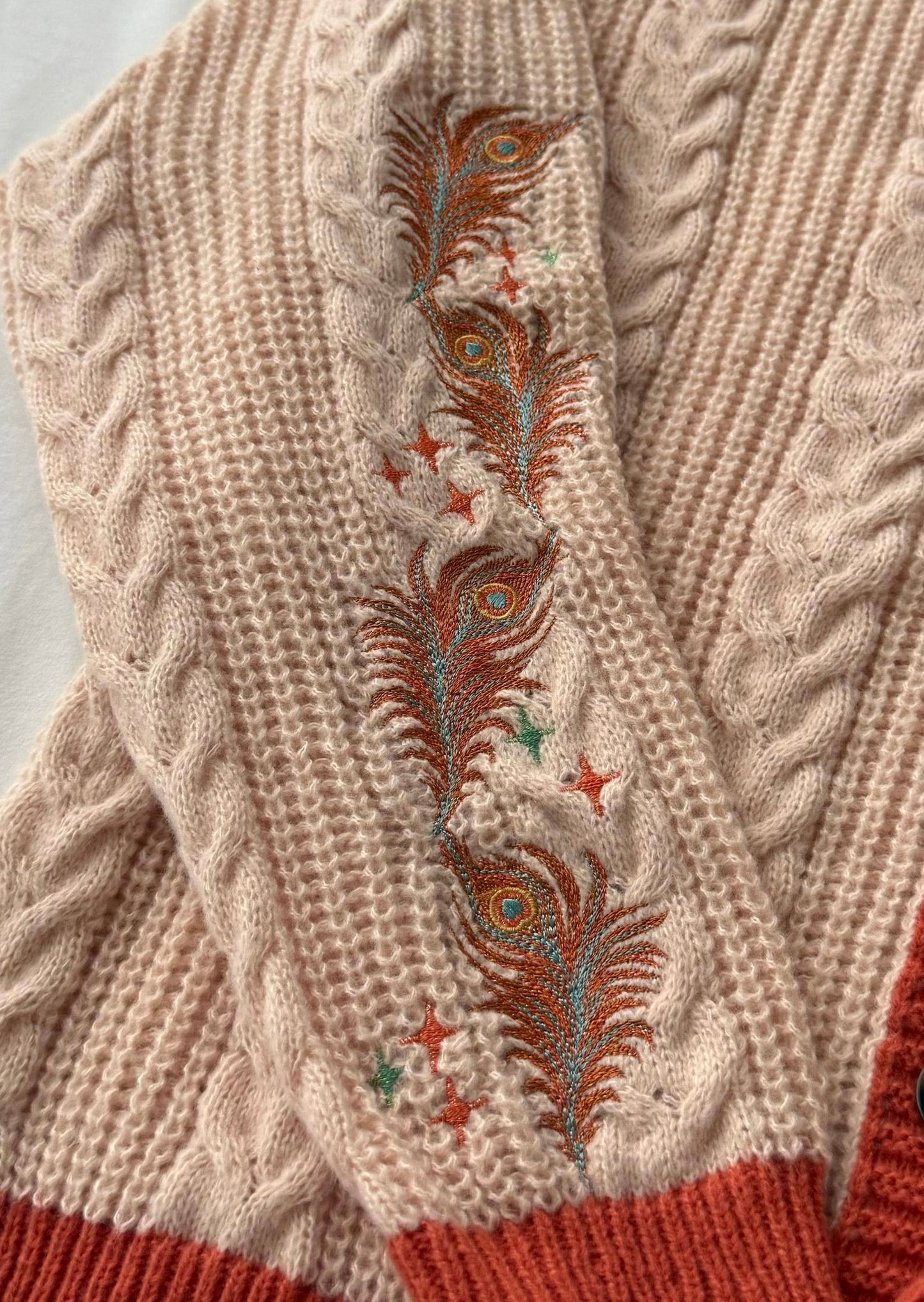 PRE ORDER: Orange Feather Showgirl Cardigan