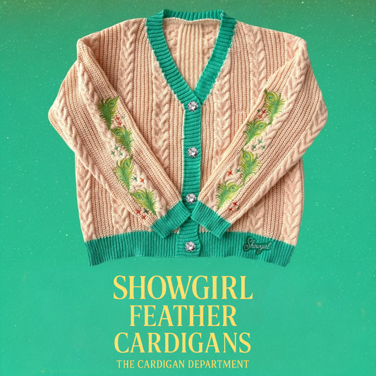 PRE ORDER: Teal Feather Showgirl Cardigan