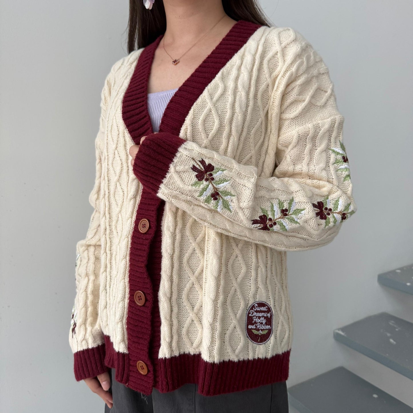 LIMITED EDITON: Sweet Dreams Of Holly & Ribbon Cardigan