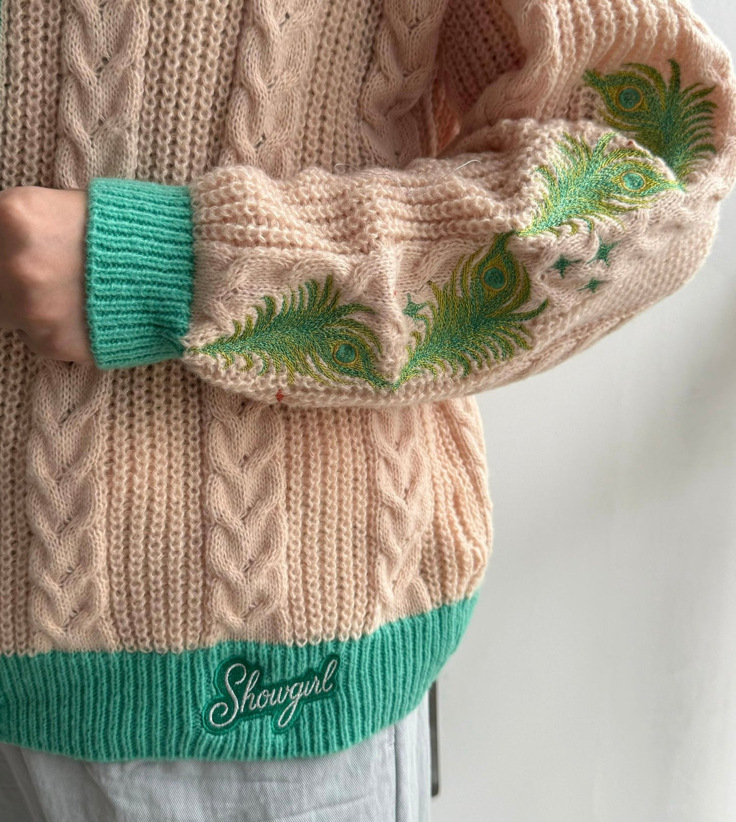 PRE ORDER: Teal Feather Showgirl Cardigan