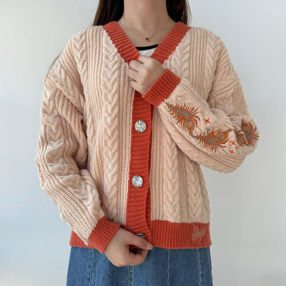 PRE ORDER: Orange Feather Showgirl Cardigan