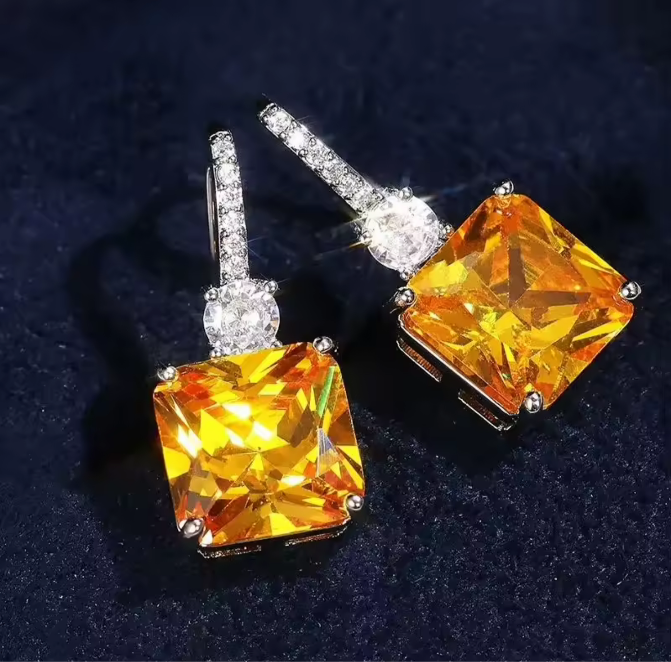 Orange Glow Drop Earrings