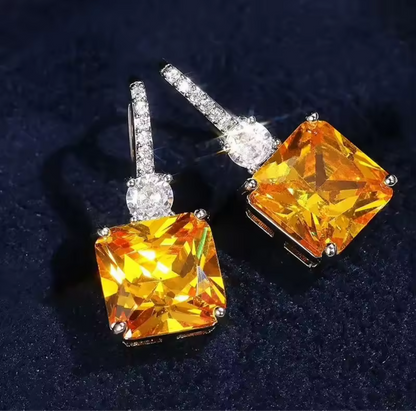 Orange Glow Drop Earrings