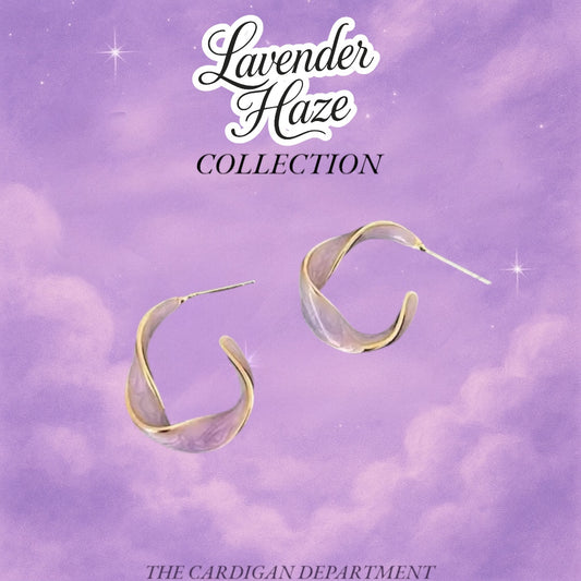 Lavender Swirl Hoops
