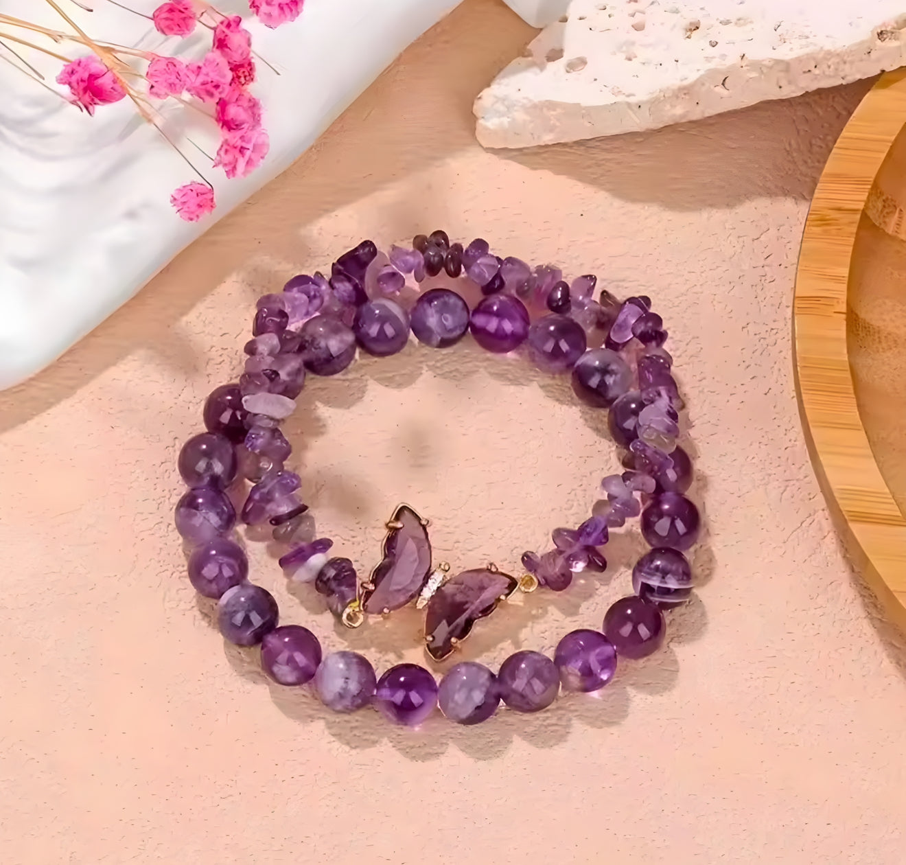 Amethyst Wings Bracelet