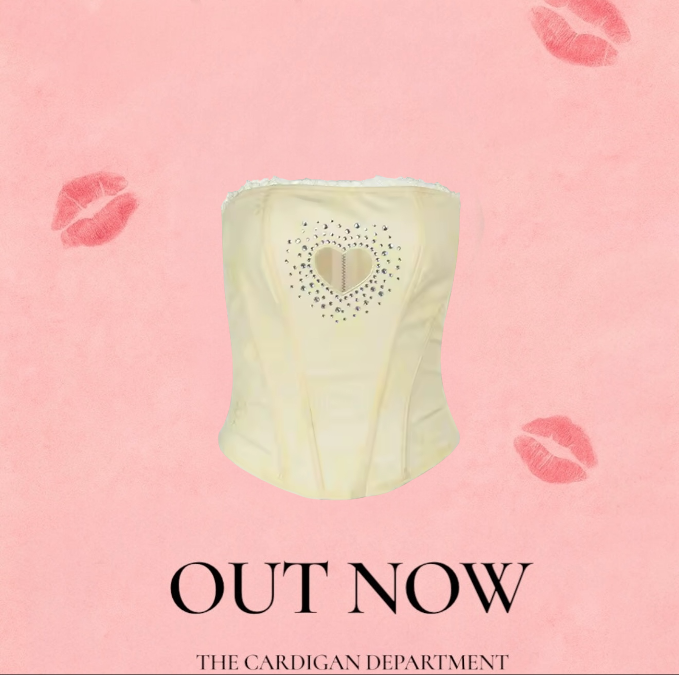 Apricot Lovers Heart Corset Top