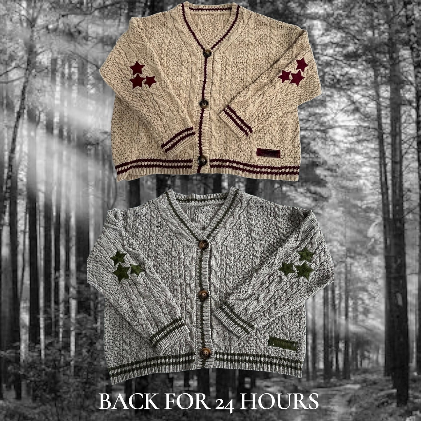 BACK FOR 24 HOURS: OG Star Cardigans