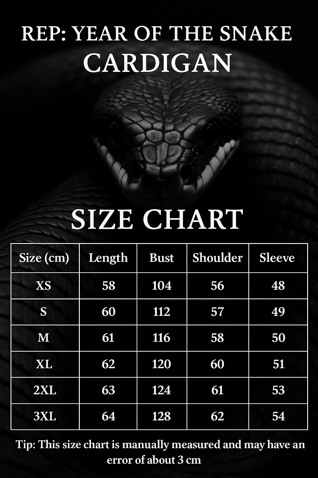 rep: year of the snake cardigan