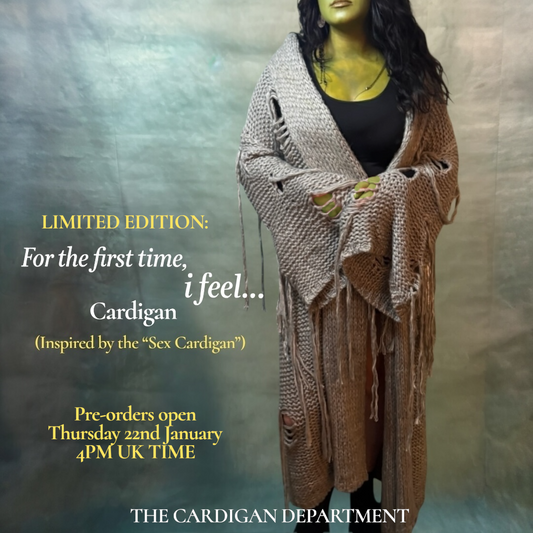 PRE ORDER: For the first time i feel…Cardigan (Inspired by the viral “s*x cardigan”)