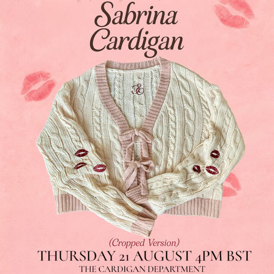 Sabrina: Pink Bow Cardigan (cropped version)