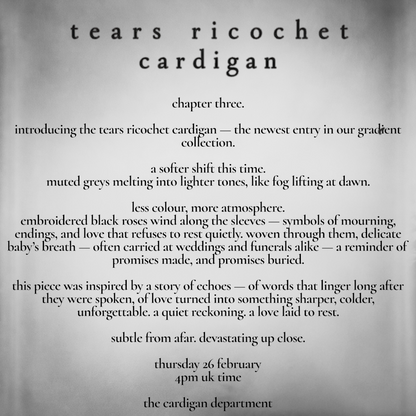 tears ricochet gradient cardigan