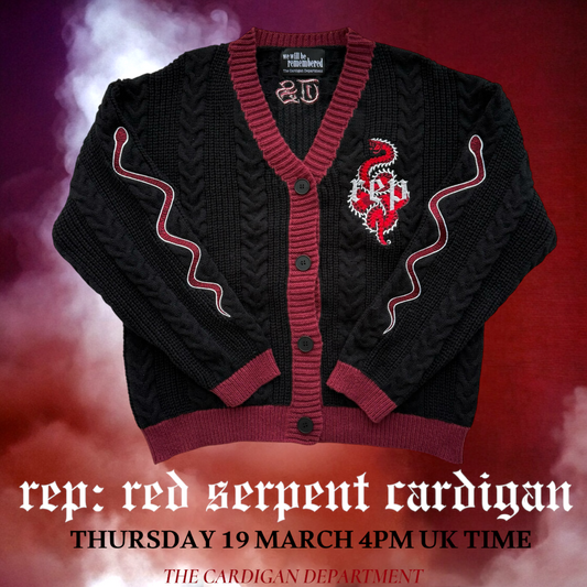 rep: red serpent cardigan