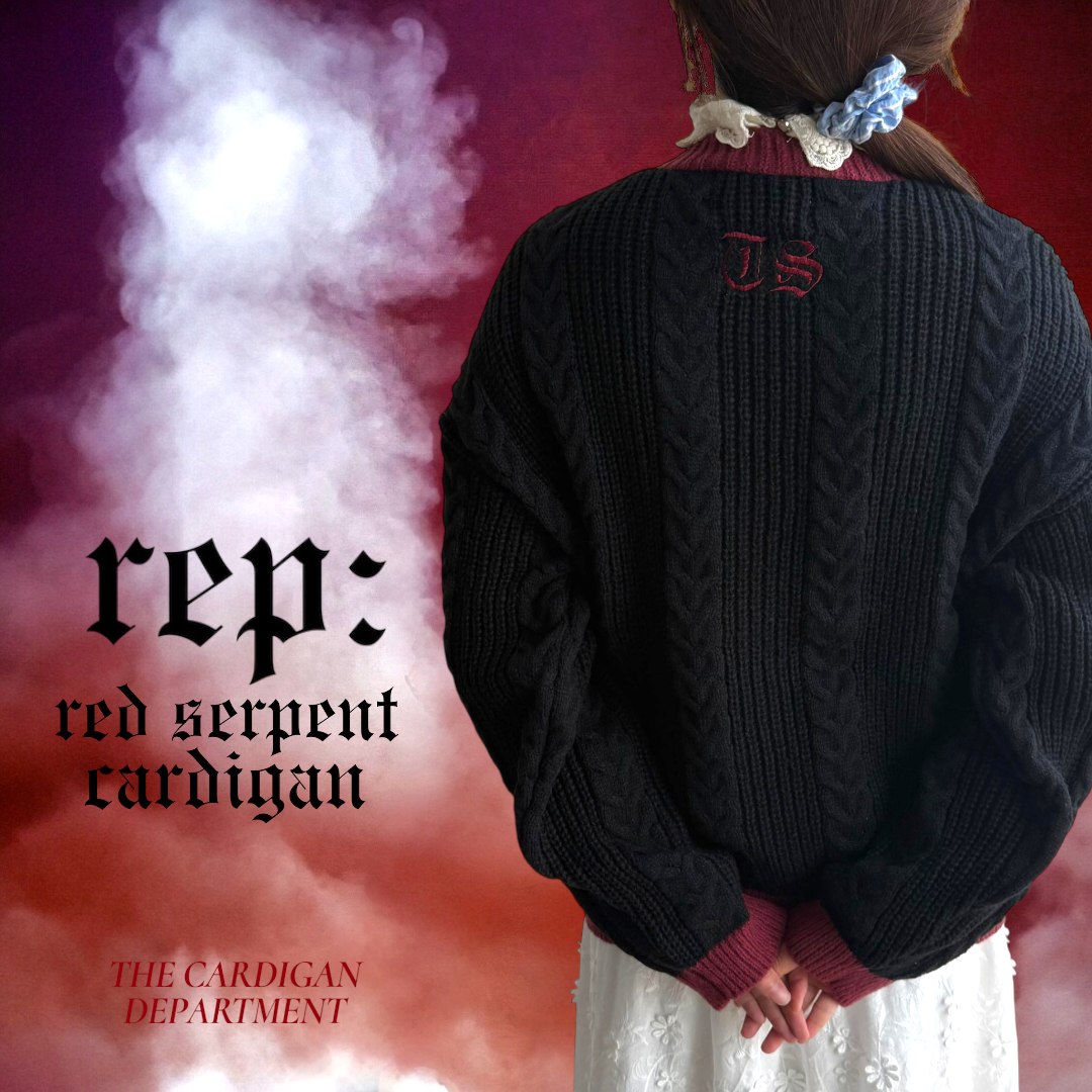 rep: red serpent cardigan