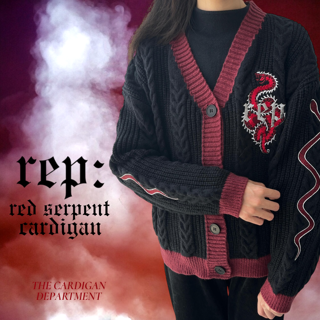 rep: red serpent cardigan