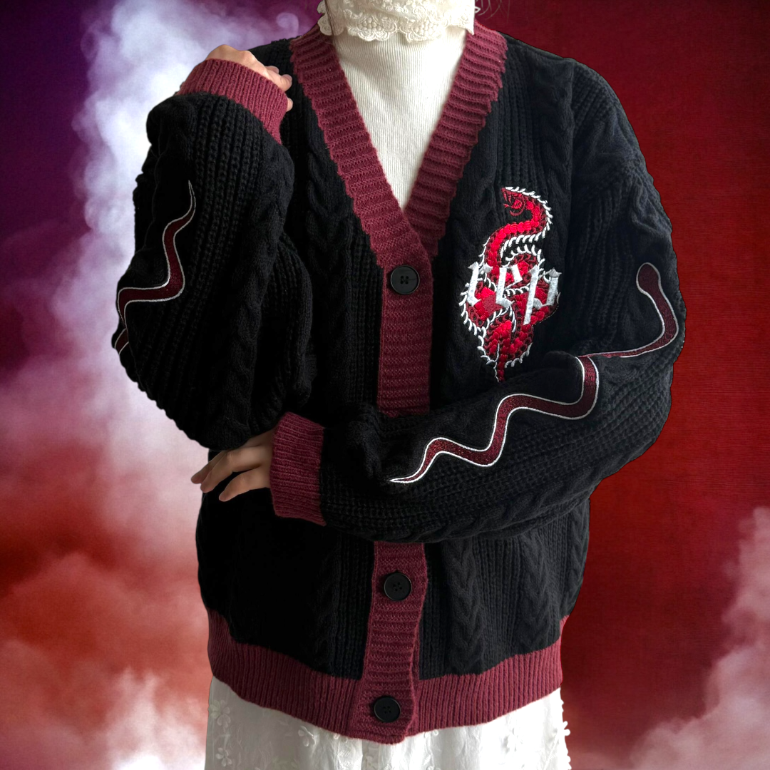 rep: red serpent cardigan