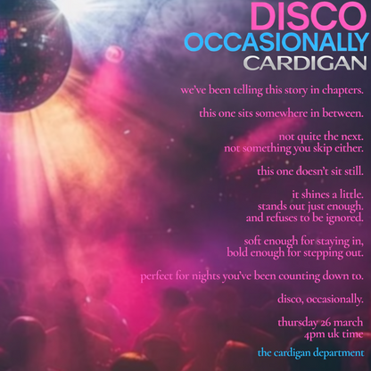 DISCO OCCASIONALLY CARDIGAN 🪩