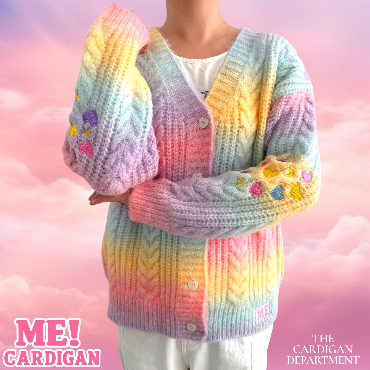 PRE ORDER: LIMITED EDITION: ME Rainbow Gradient Cardigan