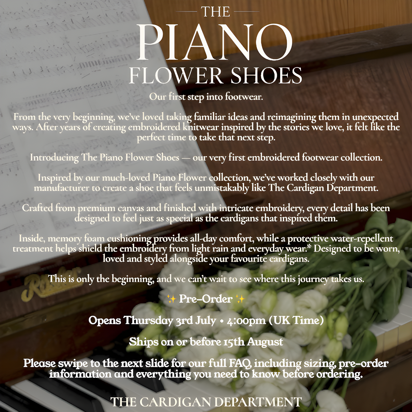 PRE ORDER: The Piano Flower Shoes
