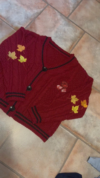 Autumn Leaves RED Cardigan